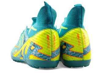 Air Laliga 600 Merdane Halısaha Çoraplı - Turkuaz/Sarı/Desenli - 3