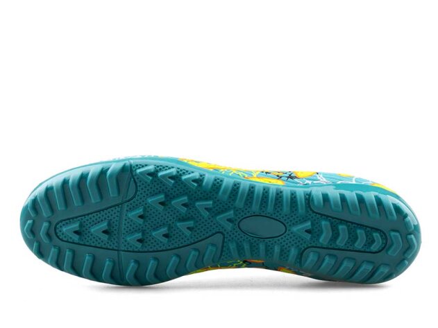 Air Laliga 600 Merdane Halısaha Çoraplı - Turkuaz/Sarı/Desenli - 4