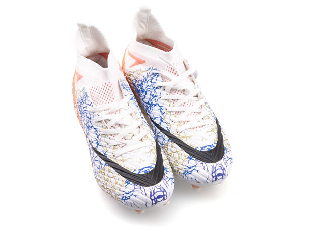 Air Laliga 600 Merdane Krampon Çoraplı - Beyaz/Somon/Desenli - 2