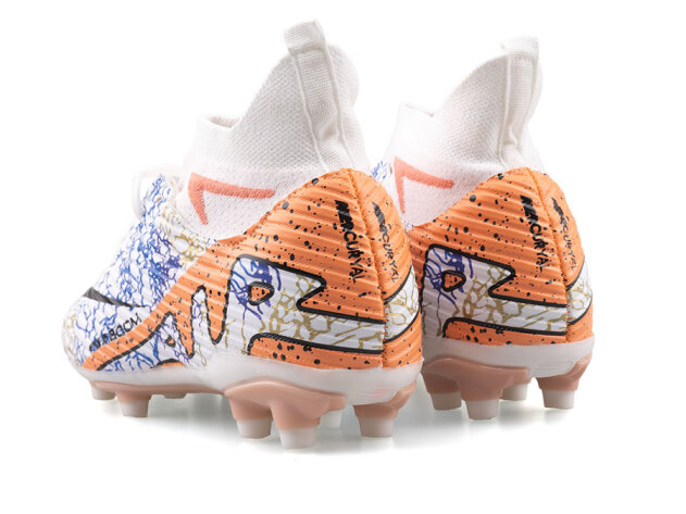 Air Laliga 600 Merdane Krampon Çoraplı - Beyaz/Somon/Desenli - 3