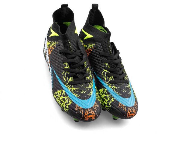 Air Laliga 600 Merdane Krampon Çoraplı - Siyah/Sarı Desenli - 2