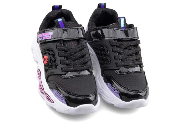 Alessio 019 Patik Anrk - Siyah/Lila B.T - 2