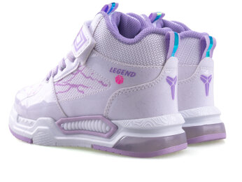 Alessio 042 Patik Cilt Su İtici Işıklı - Beyaz/Lila B.L.T - 3