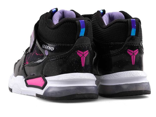 Alessio 042 Patik Cilt Su İtici Işıklı - Siyah/Lila B.S.T - 3