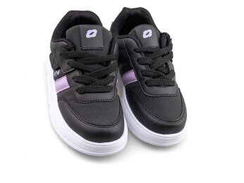 Alessio 048 Patik Cilt - Siyah/Lila B.T - 2