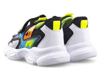 Alessio 054 Patik Anrk - Siyah/Turkuaz (Beyaz T.) - 3