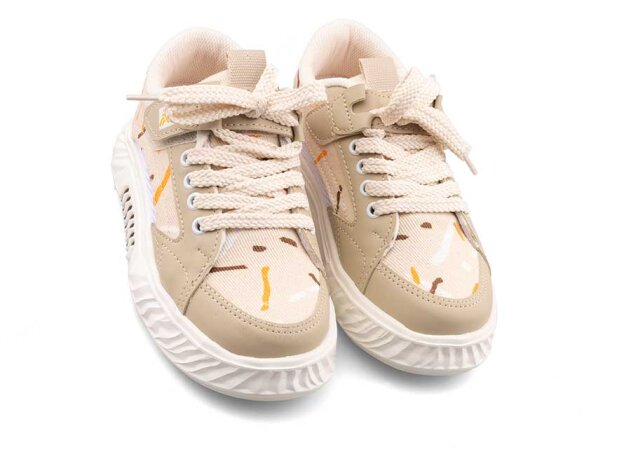 Alessio 055 Patik Keten Işıklı - Bej/Ekru T. - 2