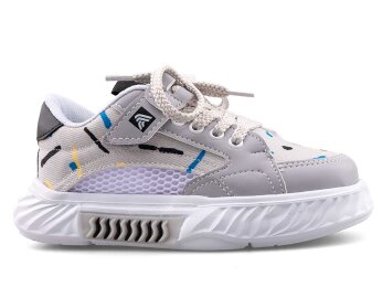 Alessio 055 Patik Keten Işıklı - Buz/Siyah B.T - 1