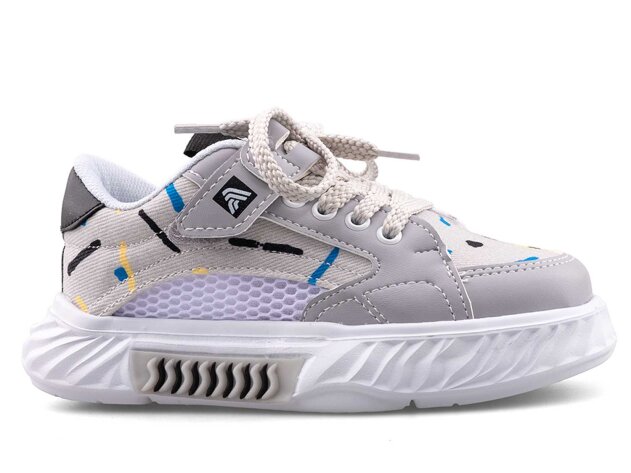 Alessio 055 Patik Keten Işıklı - Buz/Siyah B.T - 1