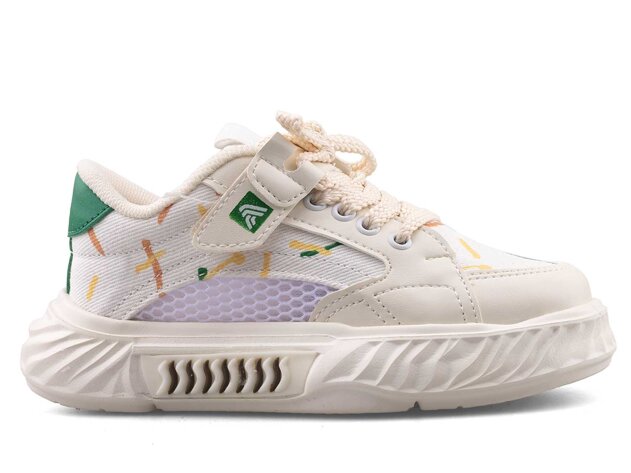 Alessio 055 Patik Keten Işıklı - Ekru/Ekru/T. - 1