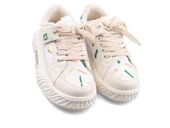 Alessio 055 Patik Keten Işıklı - Ekru/Ekru/T. - 2