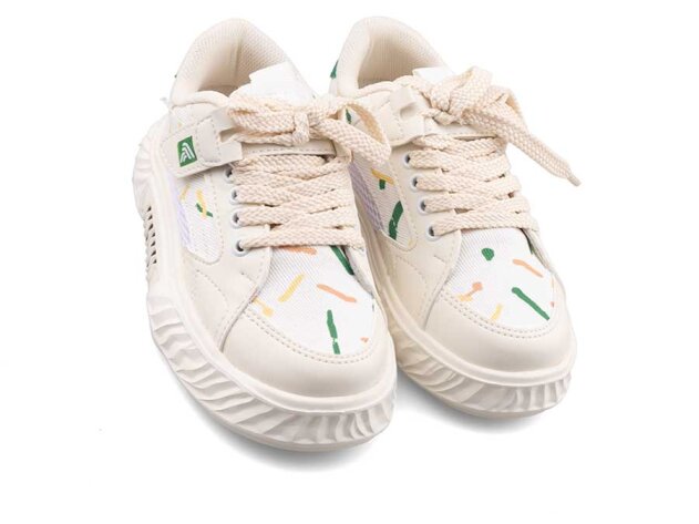 Alessio 055 Patik Keten Işıklı - Ekru/Ekru/T. - 2