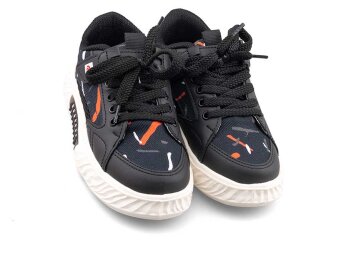 Alessio 055 Patik Keten Işıklı - Siyah/Kırmızı/Bej T. - Alessio