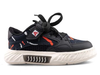 Alessio 055 Patik Keten Işıklı - Siyah/Kırmızı/Bej T. - Alessio