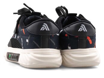 Alessio 055 Patik Keten Işıklı - Siyah/Kırmızı/Bej T. - 3