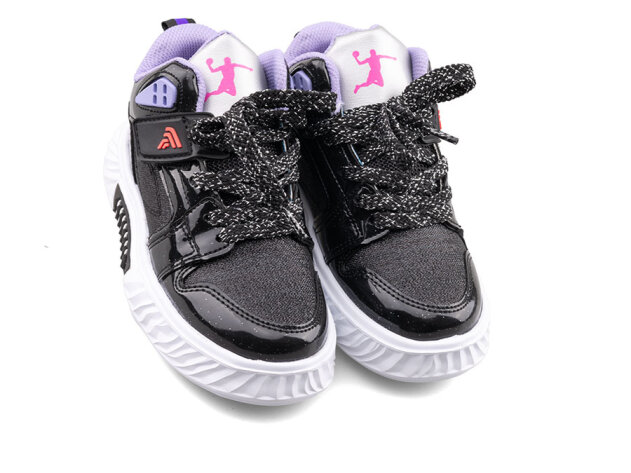 Alessio 537 Patik Cilt - Siyah/Simli B.T - 2