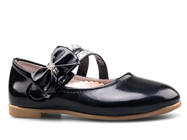 Anıl 022 Patik Babet Cilt - Siyah/Gümüş - 1