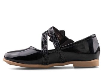 Anıl 022 Patik Babet Cilt - Siyah/Rugan - 2