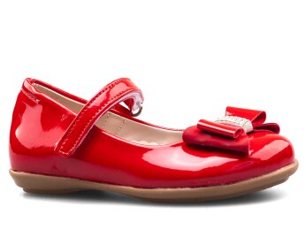 Anıl 023 Taşlı Bebe Babet Cilt - Kırmızı - Anıl Bebe