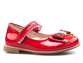 Anıl 023 Taşlı Bebe Babet Cilt - Parlak/Kırmızı - Anıl Bebe