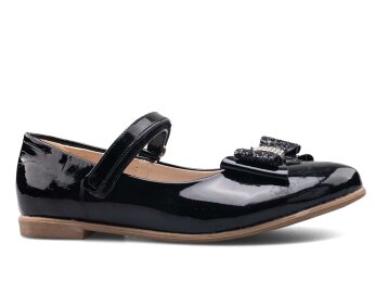 Anıl 023 Taşlı Filet Babet Cilt - Parlak/Siyah - Anıl Bebe