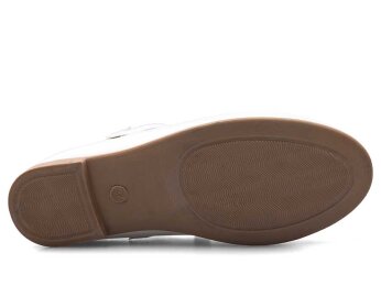 Anıl 023 Taşlı Patik Babet Cilt - Parlak/Beyaz - 4