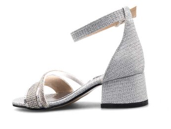 Anıl Biyeli Patik Ökçeli - Gümüş - Anıl Bebe