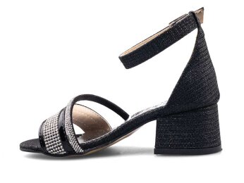 Anıl Biyeli Patik Ökçeli - Siyah - Anil