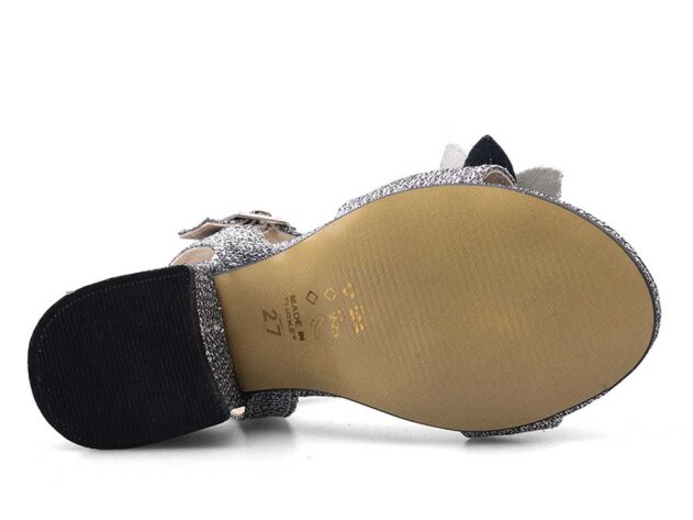 Anıl Çiçekli Patik Ökçeli - Platin - 4