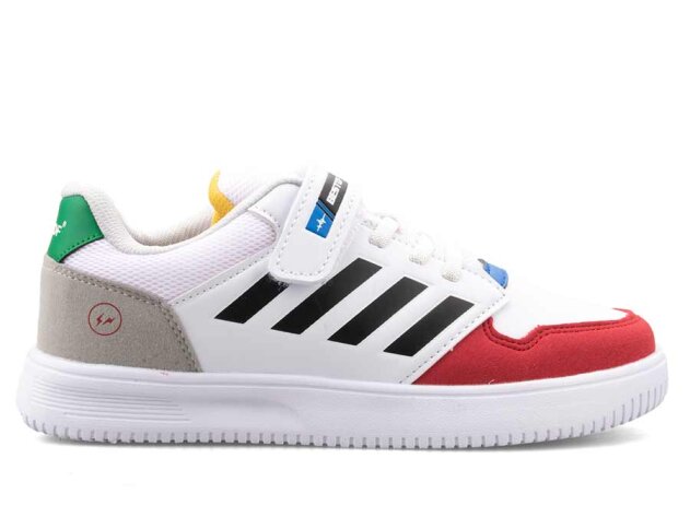 Bestof 074 Patik Cilt - Beyaz/Kırmızı/Siyah - 5