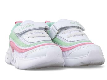 Cicimo 06 Patik Anrk Işıklı - Beyaz/Pembe/Su Yeşili - 2