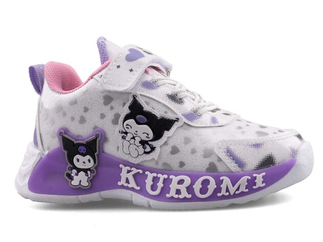 Kuromi 725 Patik Cilt Işıklı - Beyaz/Lila - 1