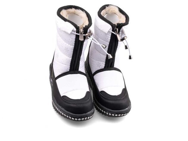 Lepetit 35 Patik Kar Bot - 21 Beyaz/Siyah/Siyah/Taşlı - 2