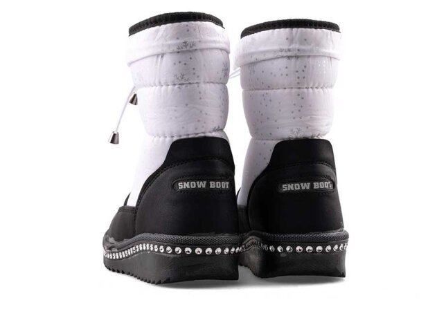 Lepetit 35 Patik Kar Bot - 21 Beyaz/Siyah/Siyah/Taşlı - 3