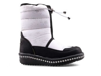 Lepetit 35 Patik Kar Bot - 21 Beyaz/Siyah/Siyah/Taşlı - Lepetit