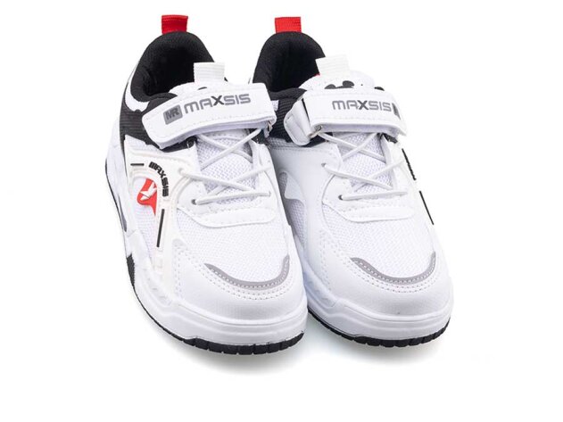 Maxsis 514 Patik Anrk Işıklı - Beyaz/Siyah/Kırmızı - 2