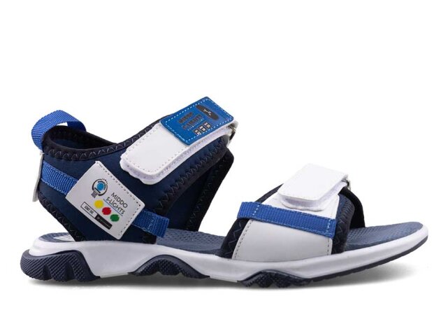 Middo 2023 Filet Şeritli Sandalet - Laci/Beyaz - 1