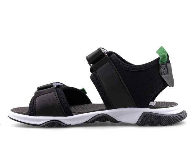 Middo 2023 Filet Şeritli Sandalet - Siyah/Yeşil - 2