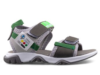 Middo 2023 Patik Şeritli Sandalet - Gri/Yeşil/Füme - Middo