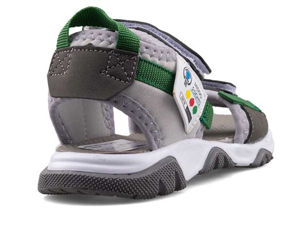 Middo 2023 Patik Şeritli Sandalet - Gri/Yeşil/Füme - 3