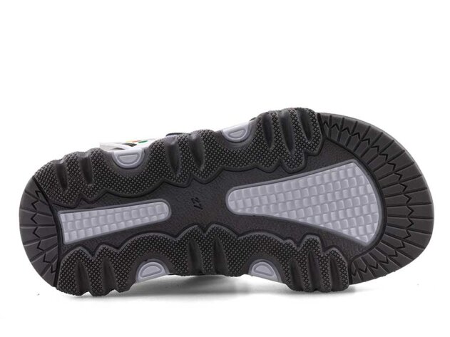 Middo 2023 Patik Şeritli Sandalet - Gri/Yeşil/Füme - 4