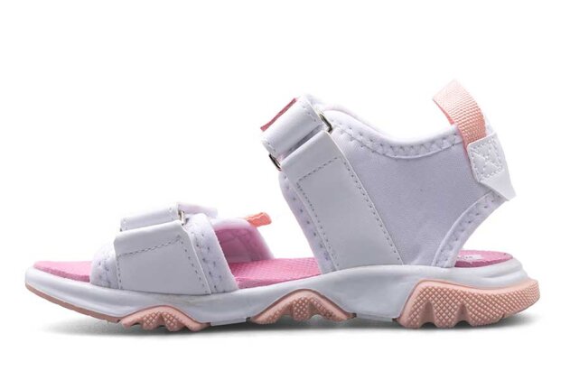 Middo Şeritli Patik Sandalet - Beyaz/Pembe/Pudra T - 2