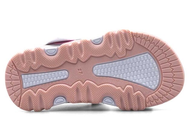 Middo Şeritli Patik Sandalet - Gri/Pembe - 4