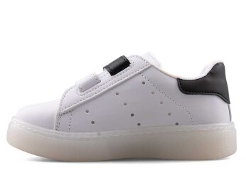 Middo Sonya Patik Cilt Işıklı - Beyaz/Beyaz/Siyah - Middo