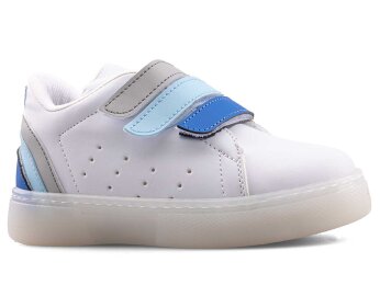 Middo Sun Patik Cilt Işıklı - Beyaz/Mavi - Middo