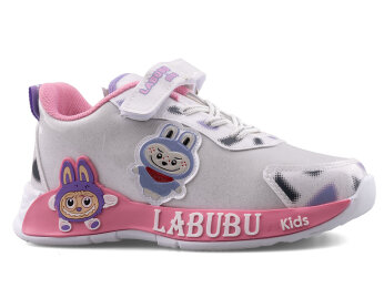Labubu 624 Filet Cilt - Beyaz/Pembe - Miniyo Kids