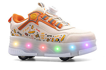 Miniyo Kids 840 Filet Cilt Patenli - Bej/Oranj - Miniyo Kids