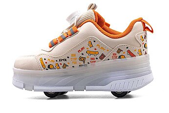Miniyo Kids 840 Filet Cilt Patenli - Bej/Oranj - Miniyo Kids
