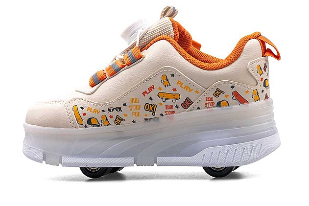 Miniyo Kids 840 Filet Cilt Patenli - Bej/Oranj - 2