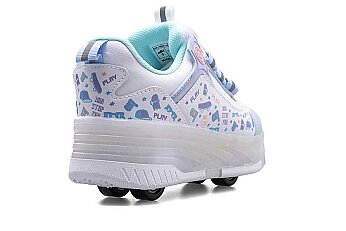 Miniyo Kids 840 Filet Cilt Patenli - Beyaz/B.Mavi/Lila - 3